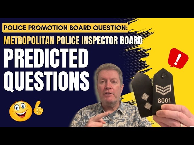 The Inspector Promotion Topics You're Almost Certain to Be Asked