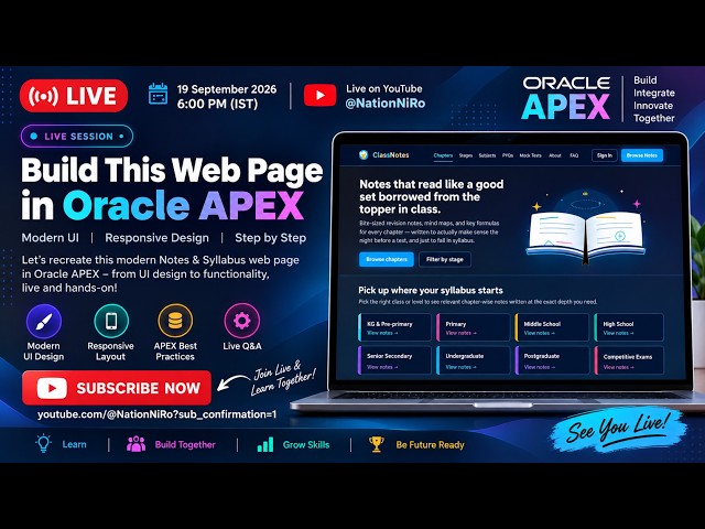 web page in Oracle apex