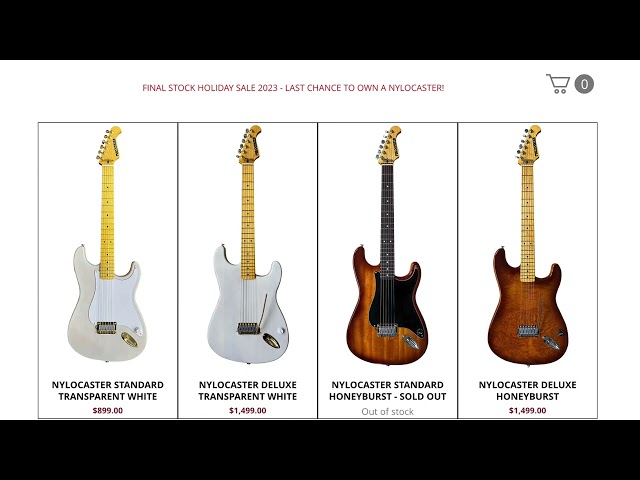 Nylocaster Holiday Sale! - Final Stock