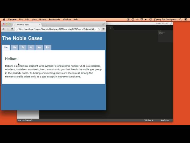 Designers Learning jQuery Episode 9: Animated Tabs