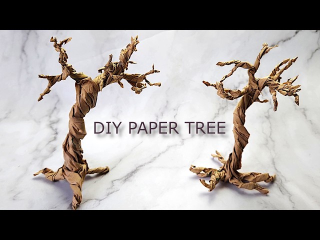 How to Make a Realistic Paper Tree from Twisted Paper - Easy DIY  Paper Tree