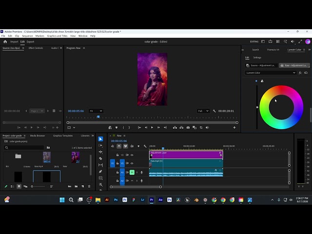 Color Grading in Premiere Pro 09/17/2026 14:25:25
