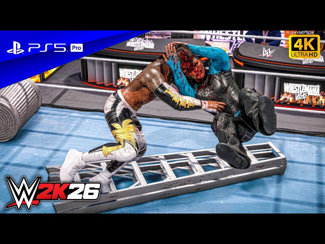 WWE 2K26 - Jeff Hardy vs. Jey Uso - Full Match at Wrestlemania 42 Vegas | PS5™ Pro [4K60]