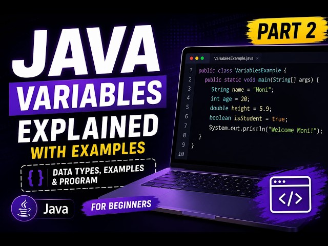 Java Variables & Data Types Explained in 2 Minutes 🔥 | Java Tutorial for Beginners Part 2