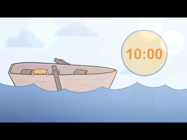 10 min Timer with Relaxing Beach Waves | Ocean Sounds for Sleep, Study, Meditation, and Focus