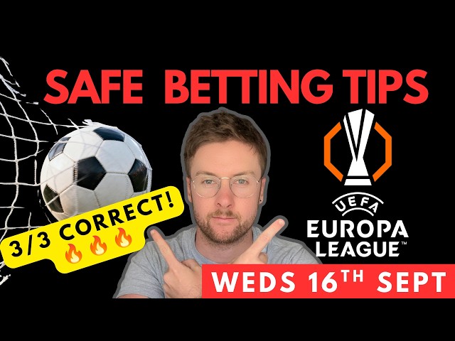 Europa League Football Betting Tips & Predictions Today | 3 Matches (Wed 16th Sept)