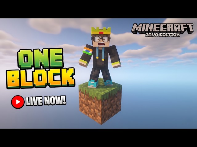 I Survived on ONE BLOCK in Minecraft Java 😱 | One Block Series #1 🔥 LIVE