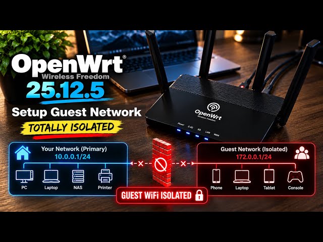 OpenWrt Guest Network Setup (Fully Isolated, Under5 Min) - 25.12.5
