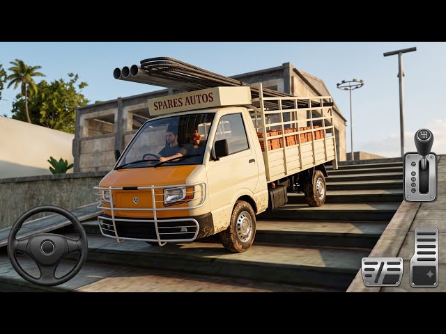 🚛 Ashok Leyland Dost Heavy Load vs Impossible Stairs Map 😱 | Indian Traffic Mod BUSSID