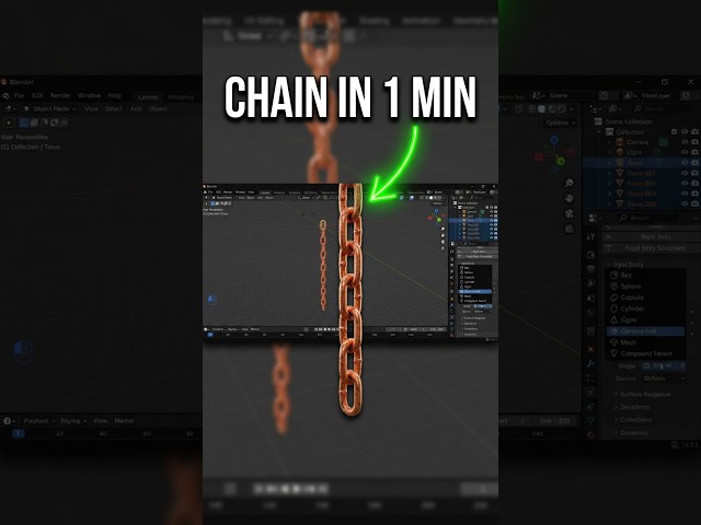 HOW TO MODEL AND ANIMATE A CHAIN IN BLENDER
