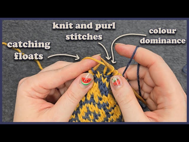How to knit colourwork in continental style - 4 different methods