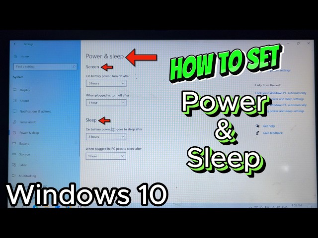 How to Set Power & Sleep in Windows 10 PC/Laptop