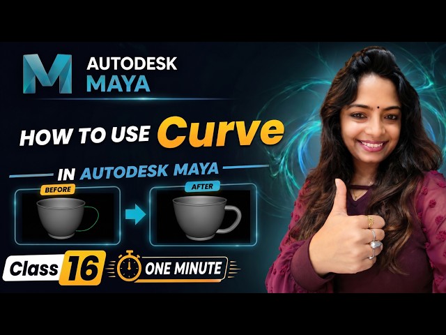 How To Use Curve in Autodesk Maya || Class 16 || Maya Basic Tutorial || 2026