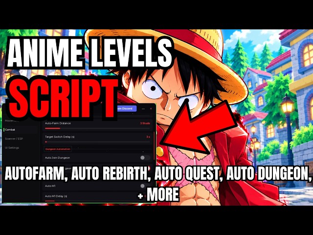 [ BEST ] Roblox Anime Levels OP Script | Autofarm, Auto Dungeon, Auto Upgrade, Auto Rank, + More