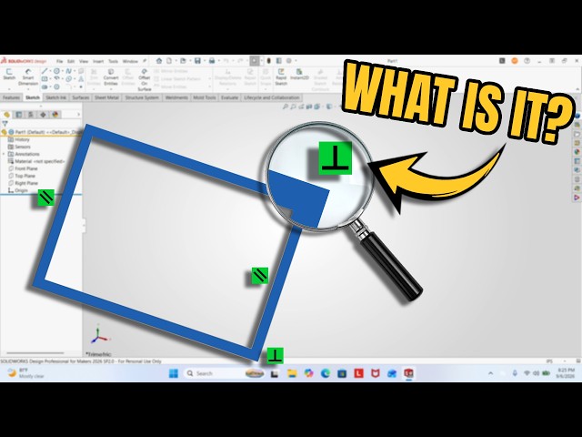 SOLIDWORKS Sketch Relations Explained — Beginner's Guide