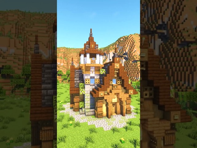 Minecraft Cozy Starter House Timelapse 🏰 #Minecraft #MinecraftShorts