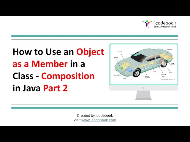 How to Use an Object as a Member in a Class   Composition in Java Part 2