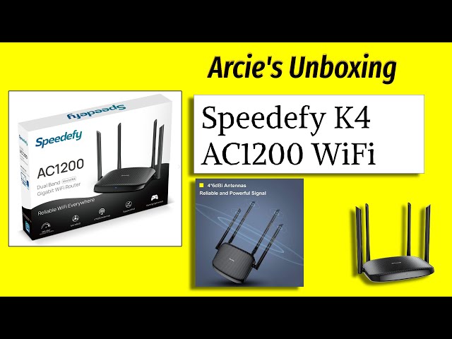 UB33: Speedefy K4 WiFi Router for Home, AC1200 Gigabit Dual Band Router