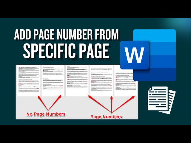 How To Insert Page Number In Word From Specific Page (2024)