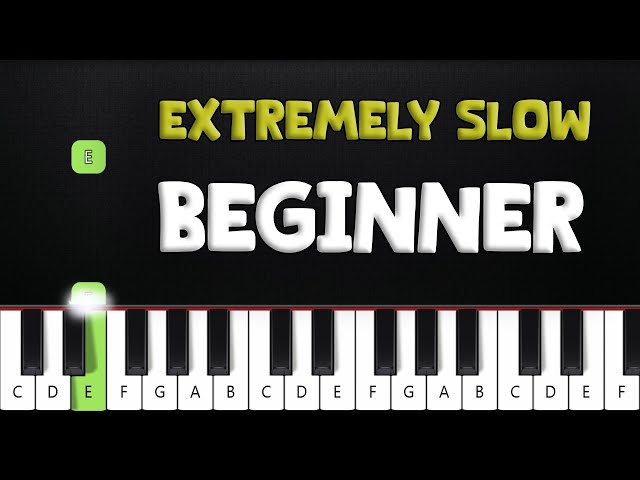Rush E | EXTREMELY SLOW BEGINNER Piano Tutorial