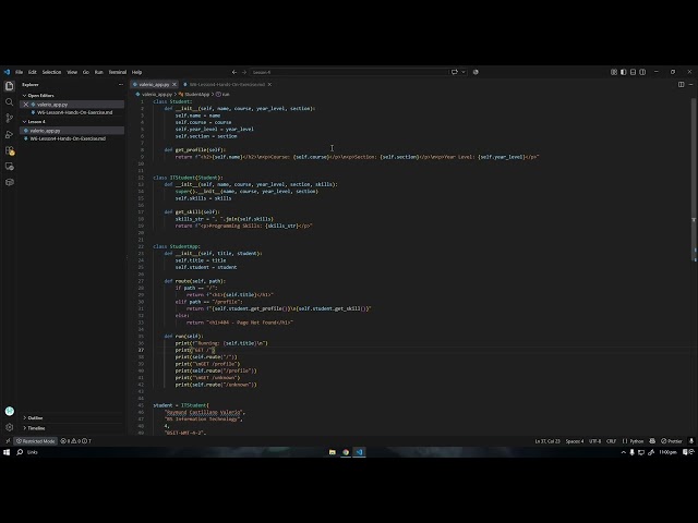 Python OOP & Flask-Inspired Routing