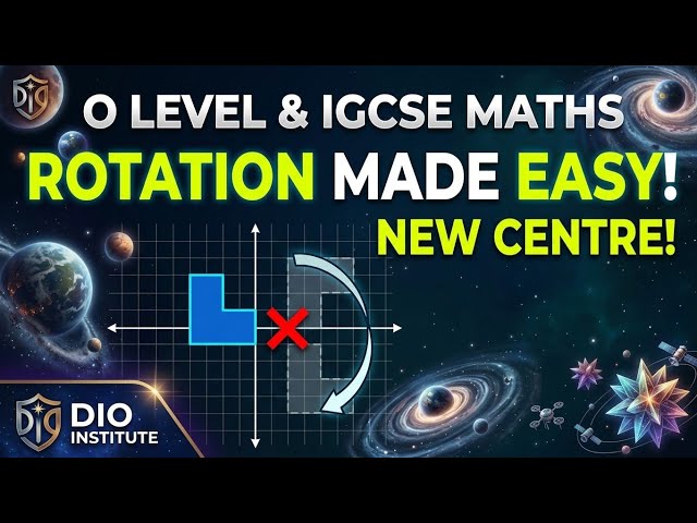 Rotation with a DIFFERENT centre of rotation | Transformation | O levels and IGCSE Maths