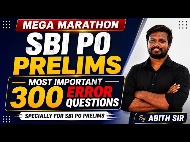 300 MOST IMPORTANT ERROR QUESTIONS |  SBI PO 2026 | BY ABITH SIR #error #english #education