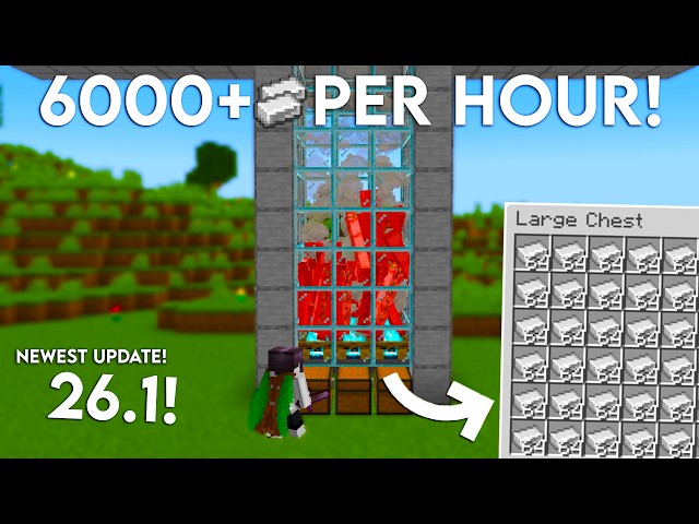 NEW UPDATED Minecraft Java 26.1 IRON FARM TUTORIAL | 6000 Iron Per Hour (Easy)