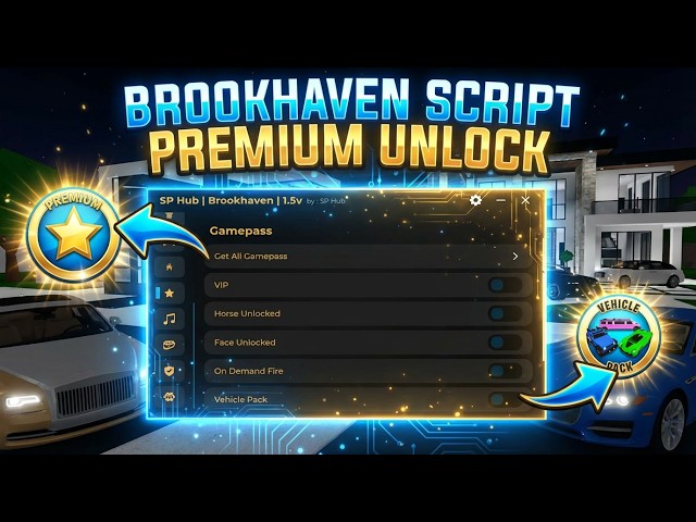 Brookhaven Script 2026 – Admin Hub, Unlock All Gamepasses & Troll Menu | KEYLESS