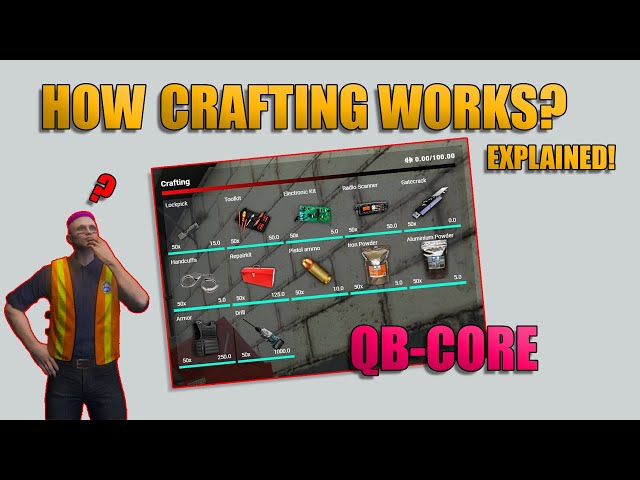 How to craft items on qb-core? Fivem Roleplay - SBT CITY