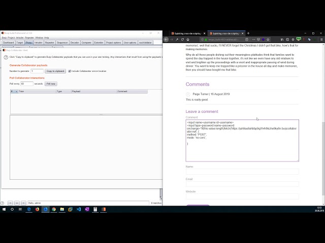 Exploiting cross site scripting to capture passwords (Video solution)