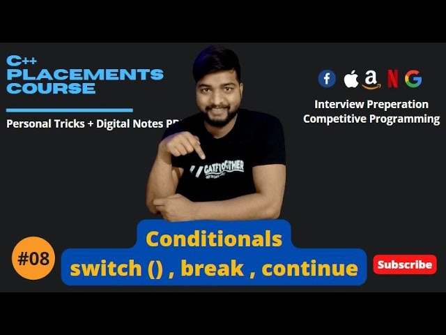 Conditionals Switch | C++ Guaranteed Placement Course