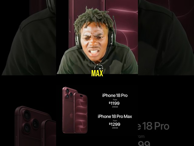 IShowSpeed Reacts To IPhone 18 Price! π