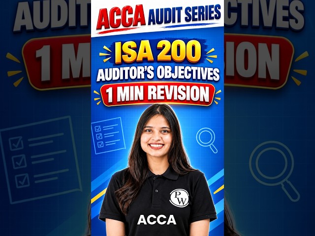 ISA 200 AUDITOR'S OBJECTIVES #isa #acca #accaisa #audit #accounting
