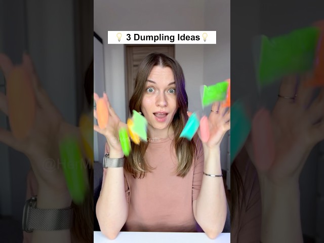 DIY 3 Dumpling Crafts 🥟 Air Clay & Nano Tape Squishy Ideas #diy #craft #viral #squishy