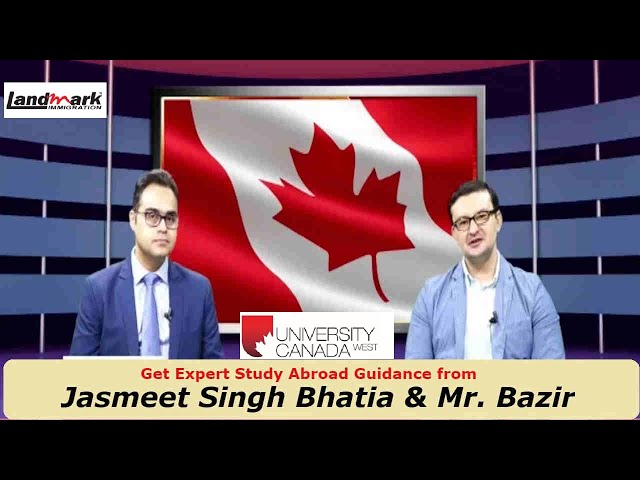 Jasmeet Singh Bhatia & Mr. Bazir (University of Canada West Representative) guidance on Study Abroad