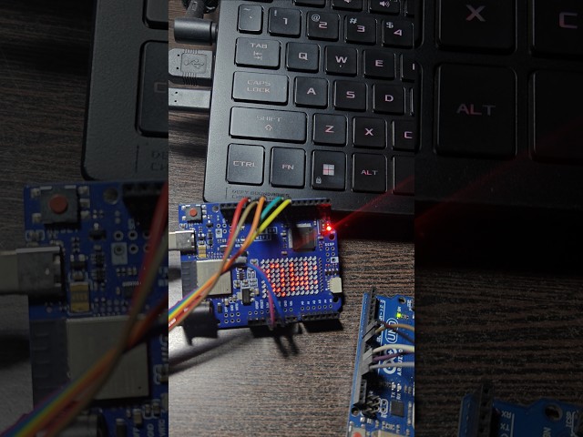 NRF24L01 + PA + LNA Tutorial with Arduino Uno R4 & R3 #arduino #arduinoproject #nrf24l01 #ledmatrix