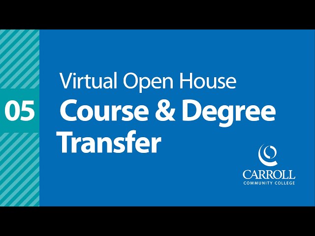 Virtual Open House 5 | Course and Degree Transfer