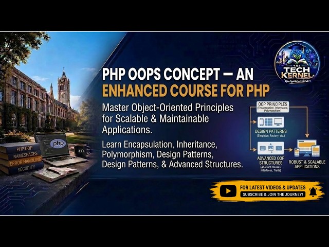 PHP OOP Concepts Tutorial | Object-Oriented PHP Course for Beginners to Advanced | The Tech Kernel