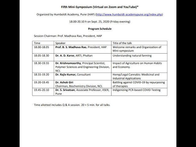 5thMinisymposium 25Sep2020