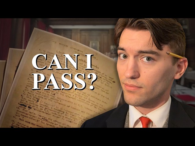 Taking a 1920s Oxford Old English Exam