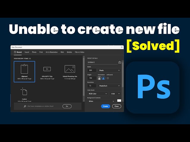 Can't Create New File in Photoshop? Enable Legacy Interface (Quick Fix)