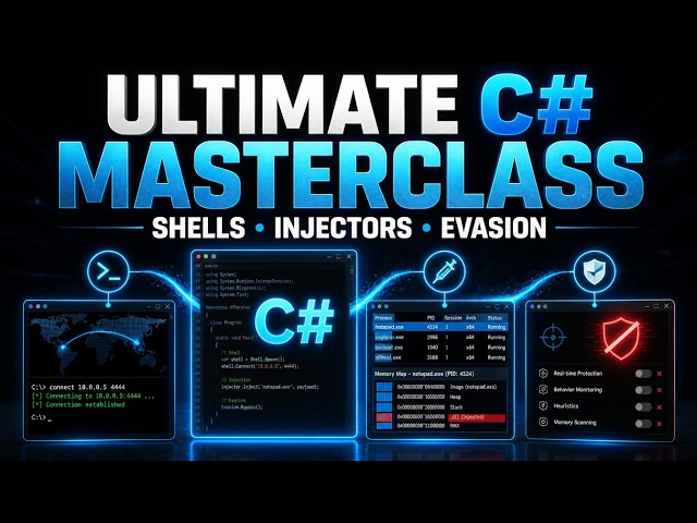 The Ultimate C# for Pentesters Masterclass: Shells, Injectors & Evasion (Full Course)