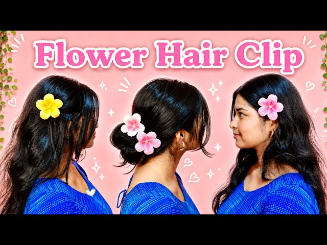 How to Crochet a Beautiful Flower Hair Clip 🌼 | Step-by-Step Tutorial For Beginners