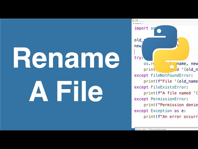 Rename A File | Python Example