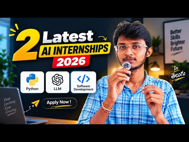 2 Latest AI Internships 2026🔥 | Python + LLM + Software Development | Apply Now