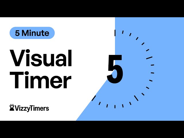 5 Minute Visual Countdown Timer For Classroom, Parents, Kids, ADHD focus, Workouts, by Vizzy Timers