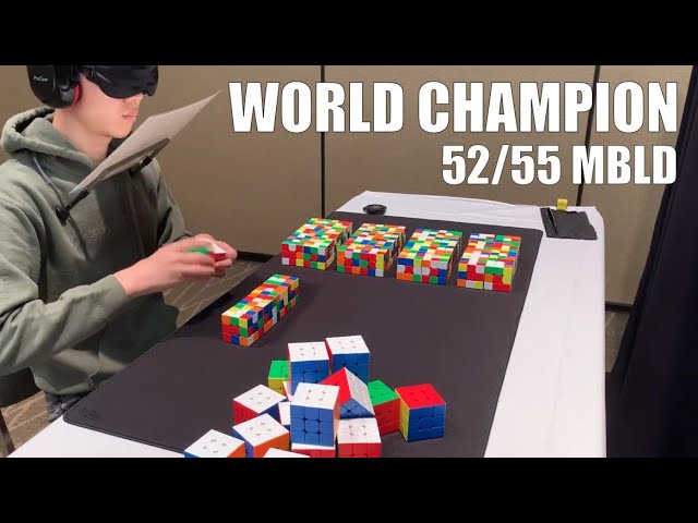 World Championship 2025 1st Place Multi-Blind: 52/55 in 59:52