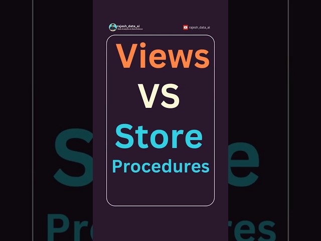 99% People Confuse These in SQL 😬 | View vs Stored Procedure