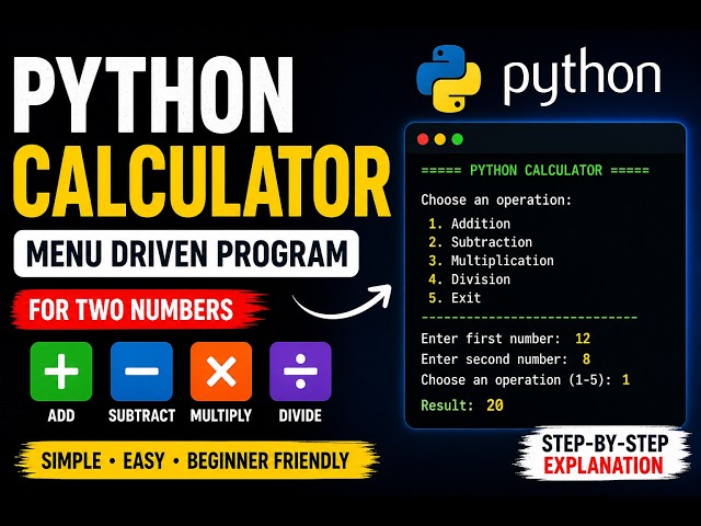Python Simple Calculator Program with Menu